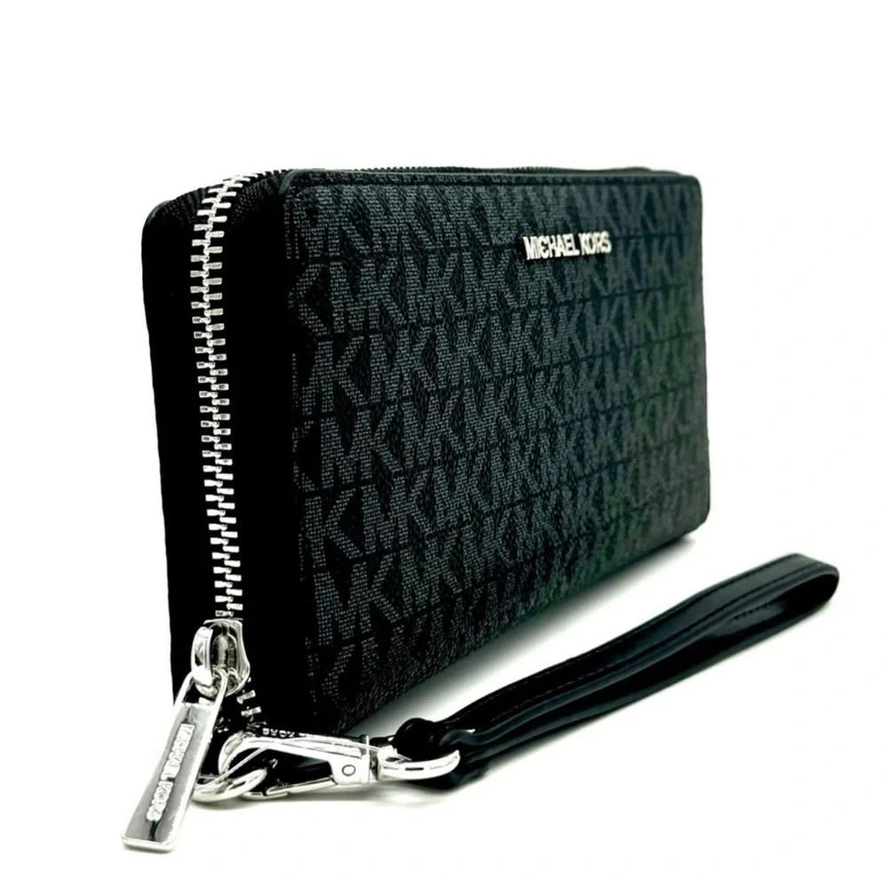 Michael Kors Large Continental Wallet Black Signature